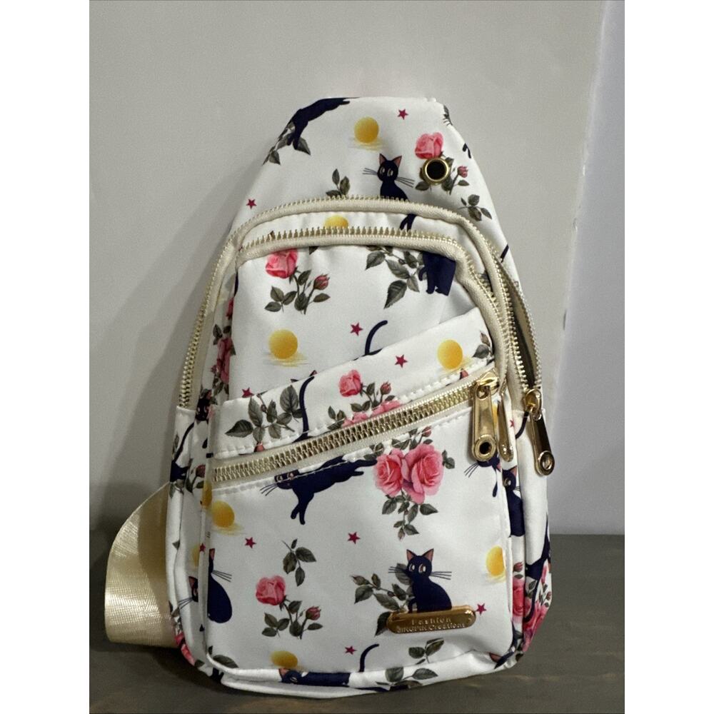 Sailor Moon Luna Floral Mini Backpack Single Strap Jingpin Creations NWT